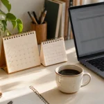 Illustration : Calendriers près d’un tableur