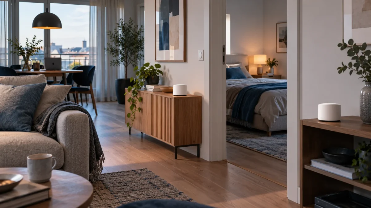Deux bornes Wi-Fi dans différentes pièces d’un appartement