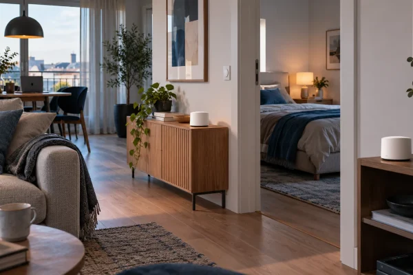 Deux bornes Wi-Fi dans différentes pièces d’un appartement
