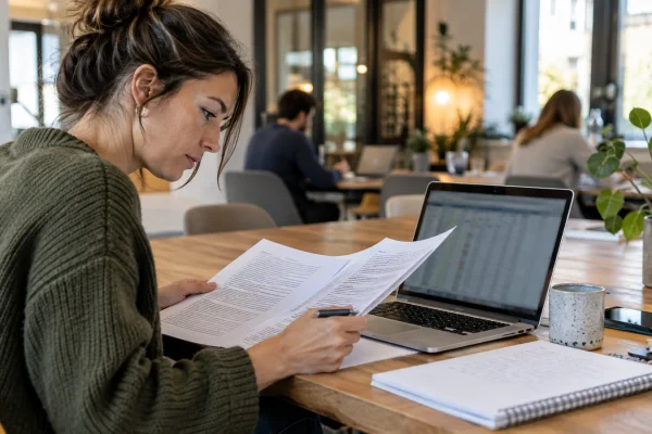 Illustration : Comparaison de texte imprimé et d’un tableur